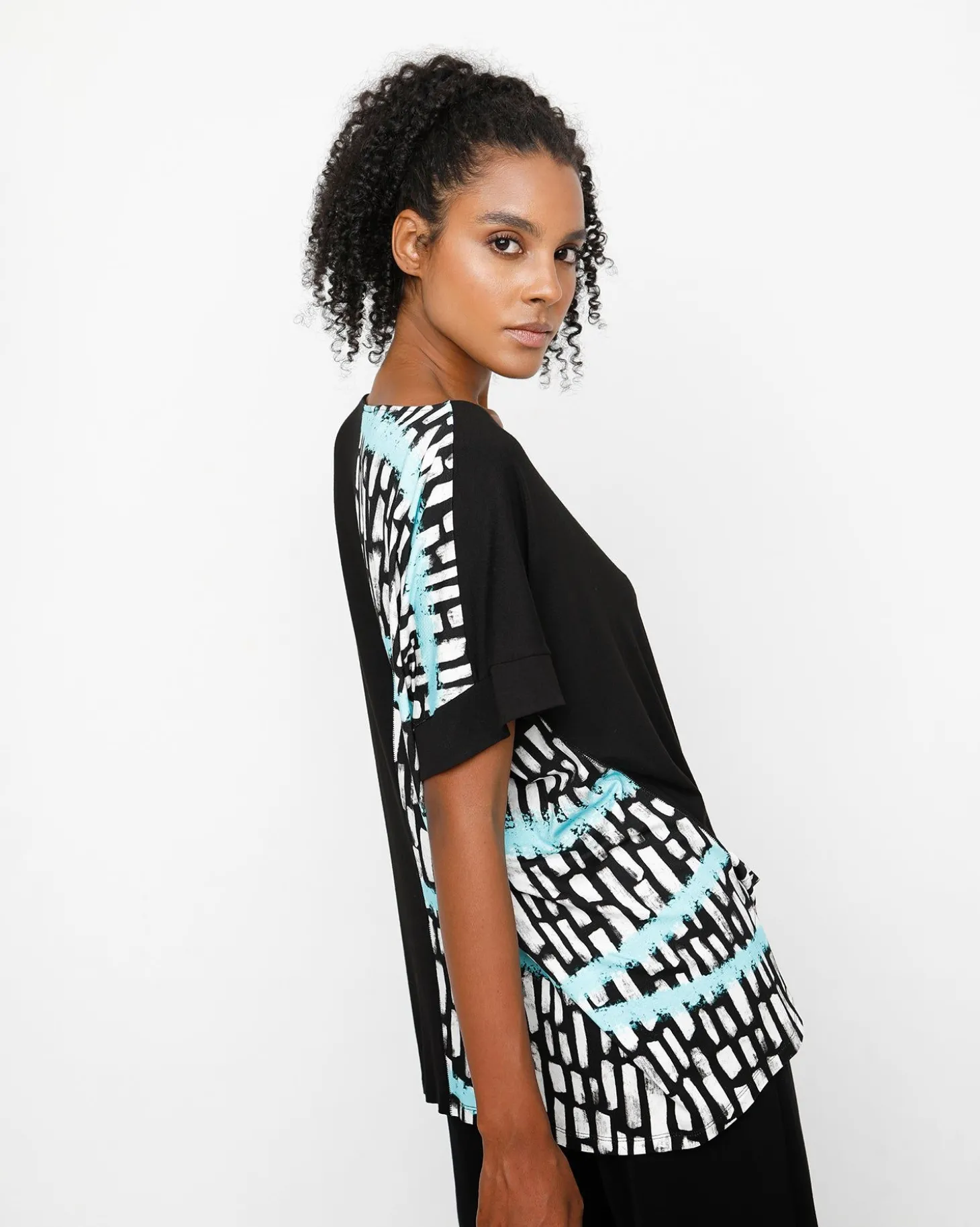 Women Alembika Ozai N Ku Fountain Boxy Tee, Jet Blue