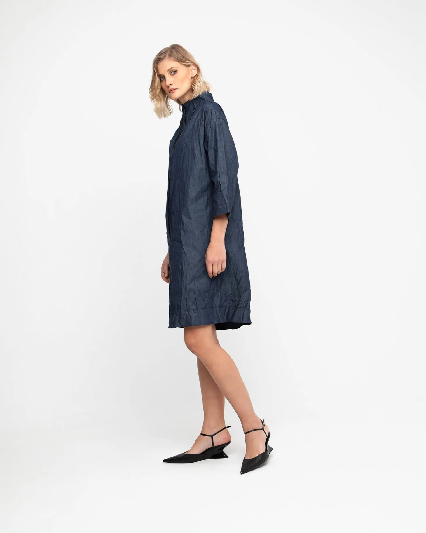 Women Alembika Ozai N Ku Funnel Dress, Denim