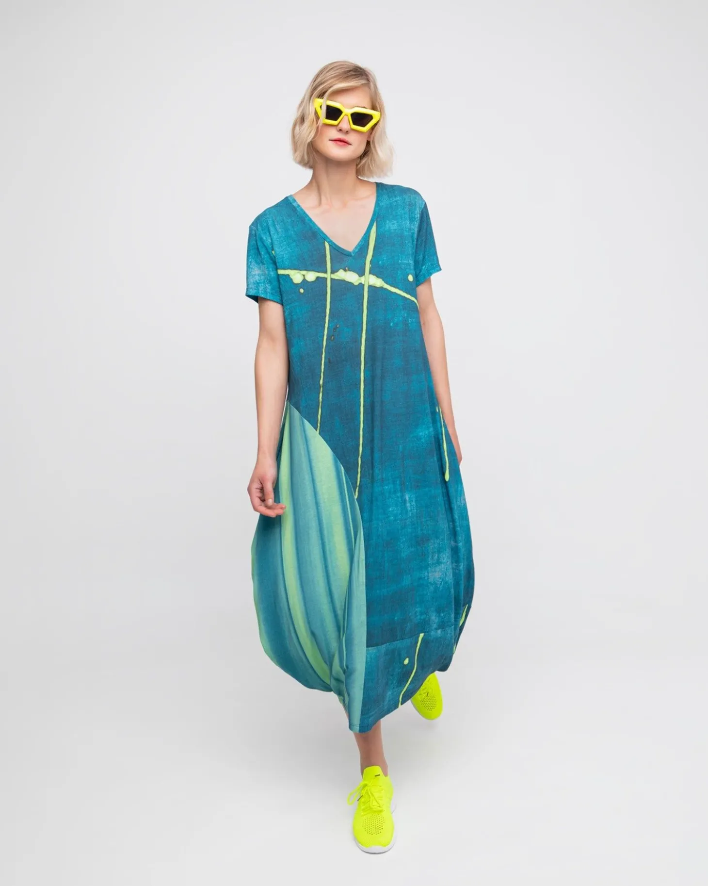 Women Alembika Ozai N Ku High Tide Midi Dress, Ocean