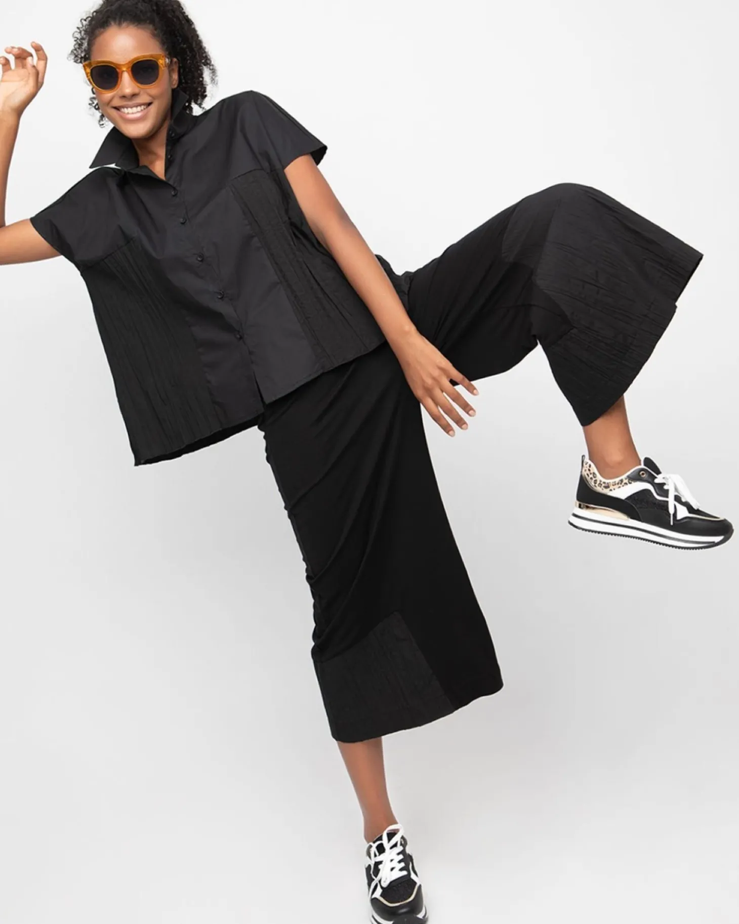Women Alembika Ozai N Ku Pleated Lounge Pants, Black