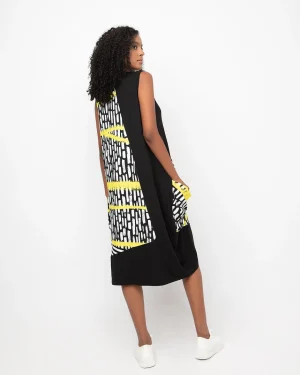 Women Alembika Ozai N Ku Sleeveless Midi Dress, Star Yellow