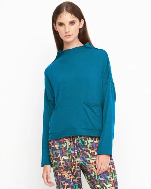 Women Alembika Ozai N Ku Techie Sweater Top, Petrol
