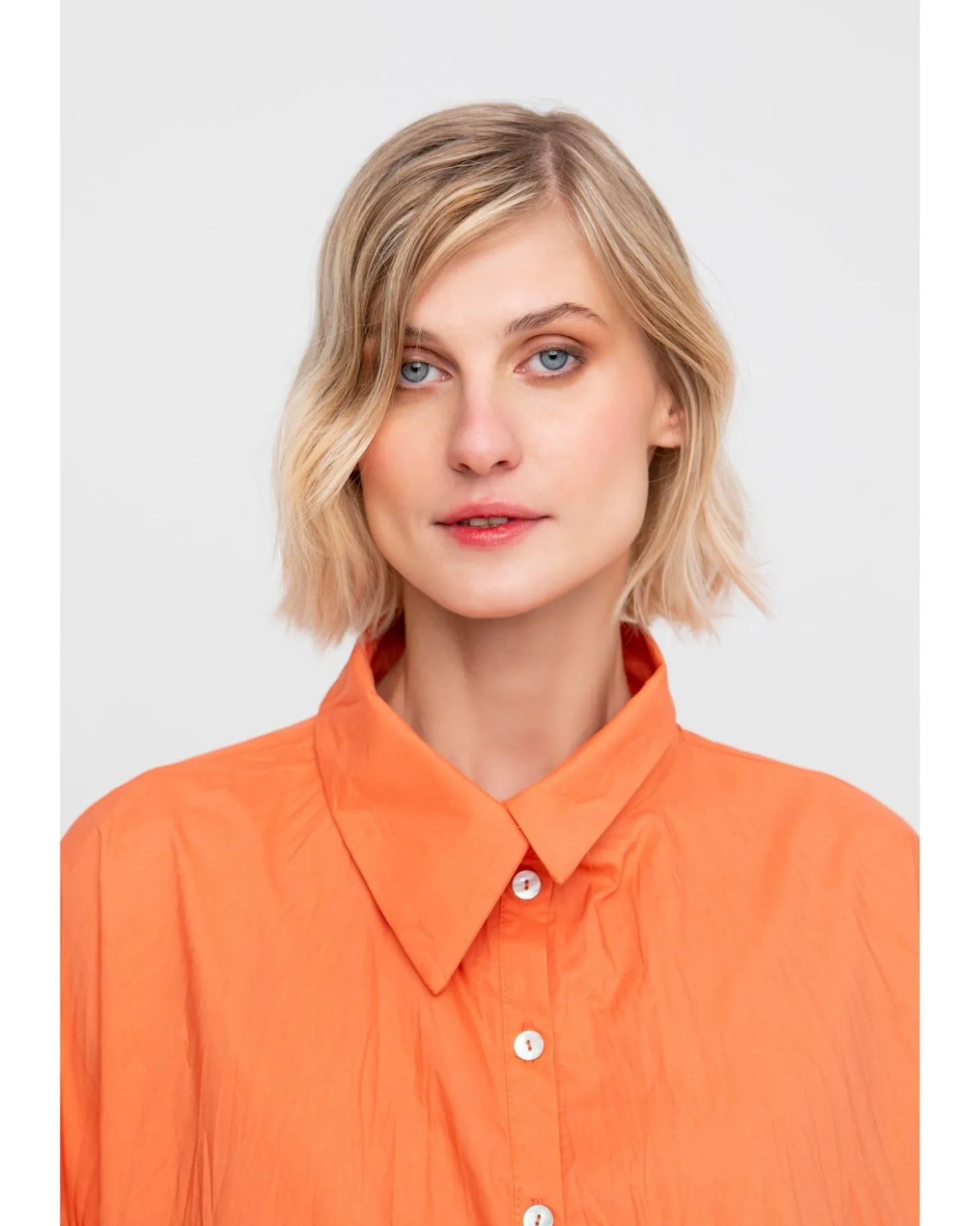 Women Alembika Ozai N Ku Trickster Crinkle Shirt, Peach