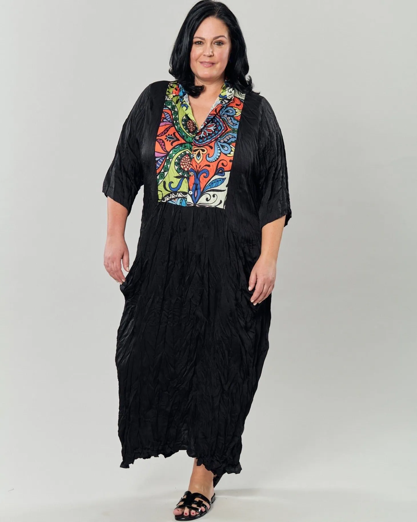 Women Alembika Paisley Bib Crinkle Maxi Dress, Multip