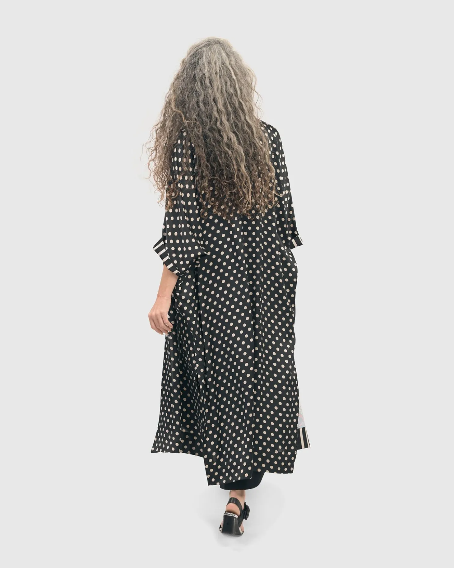 Women Alembika Paisley Dot Long Kimono Jacket, Multi