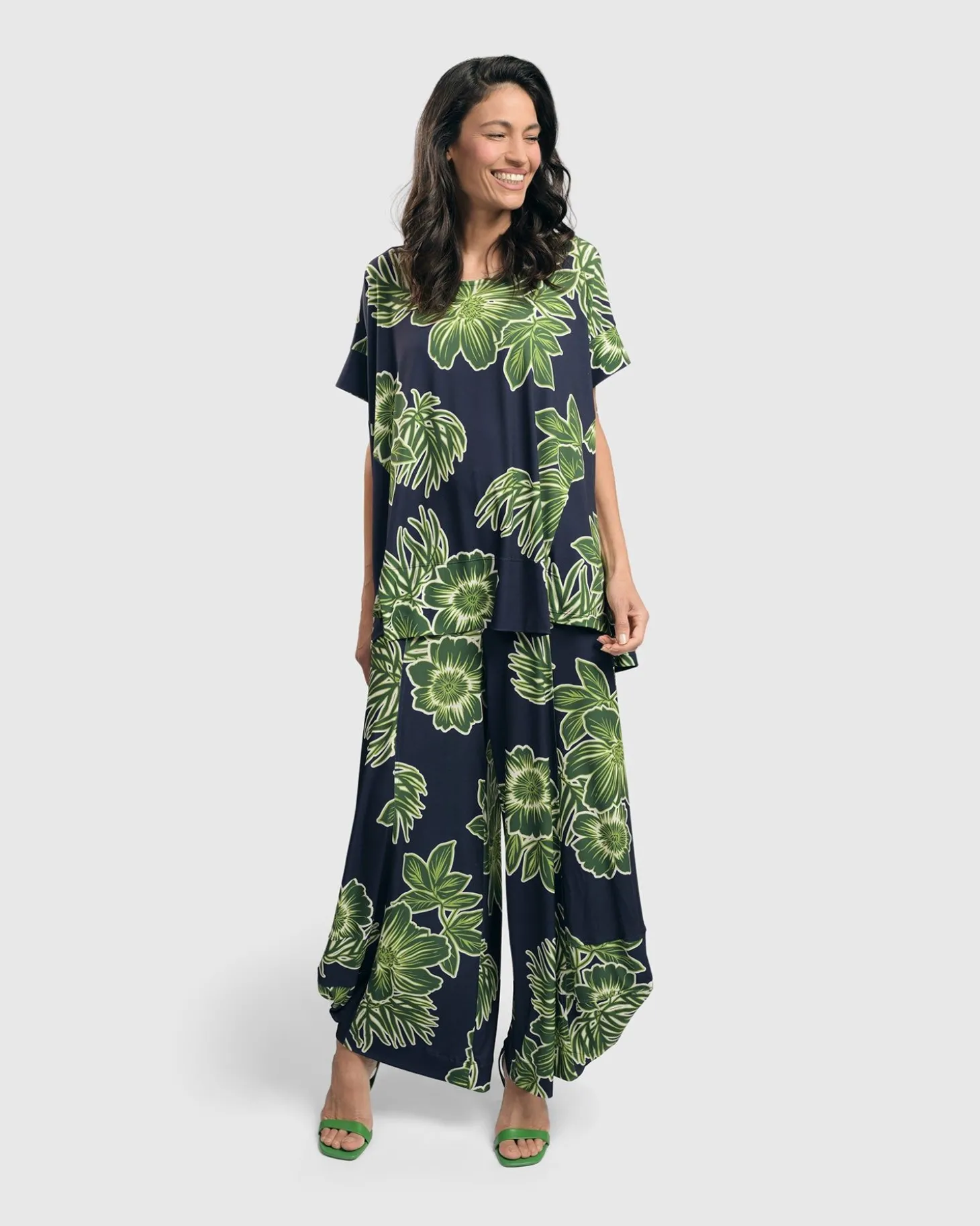 Women Alembika Paradise Punto Pants, Royal/Green