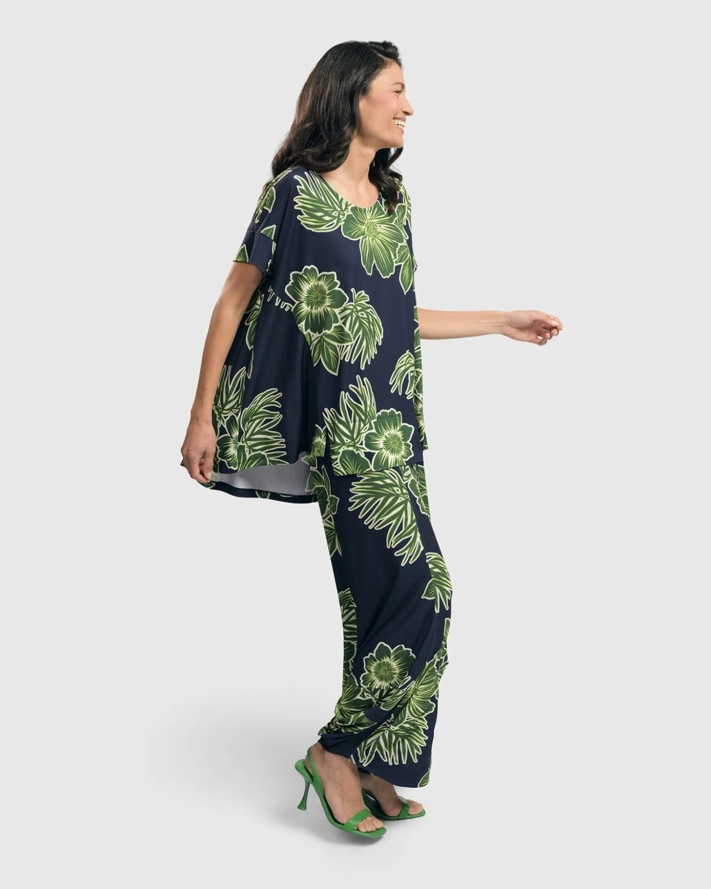 Women Alembika Paradise Punto Pants, Royal/Green