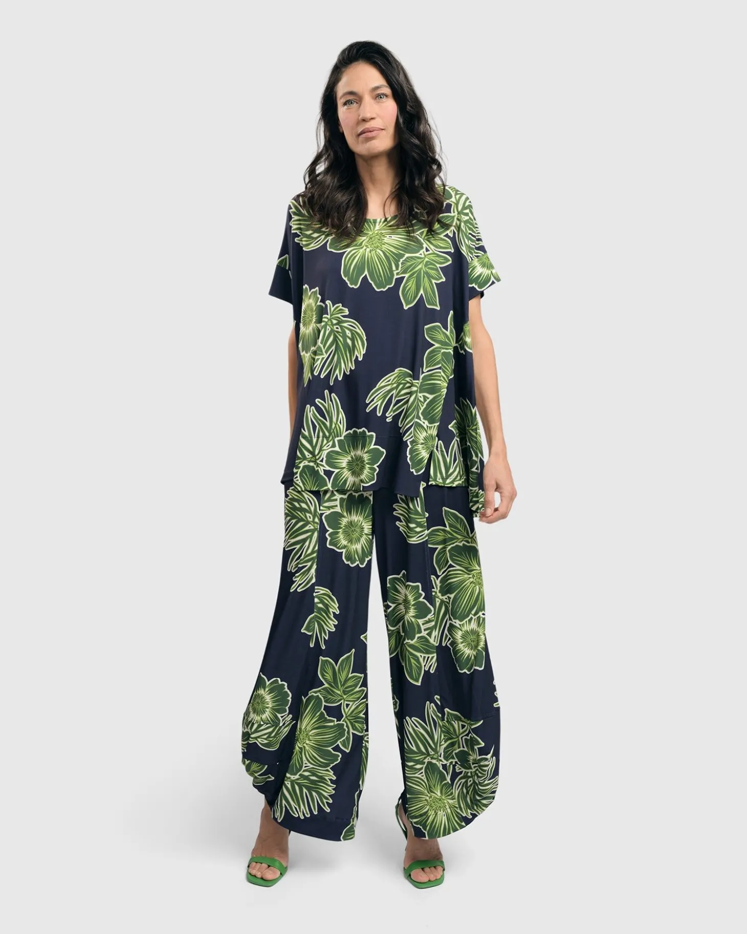 Women Alembika Paradise Punto Pants, Royal/Green