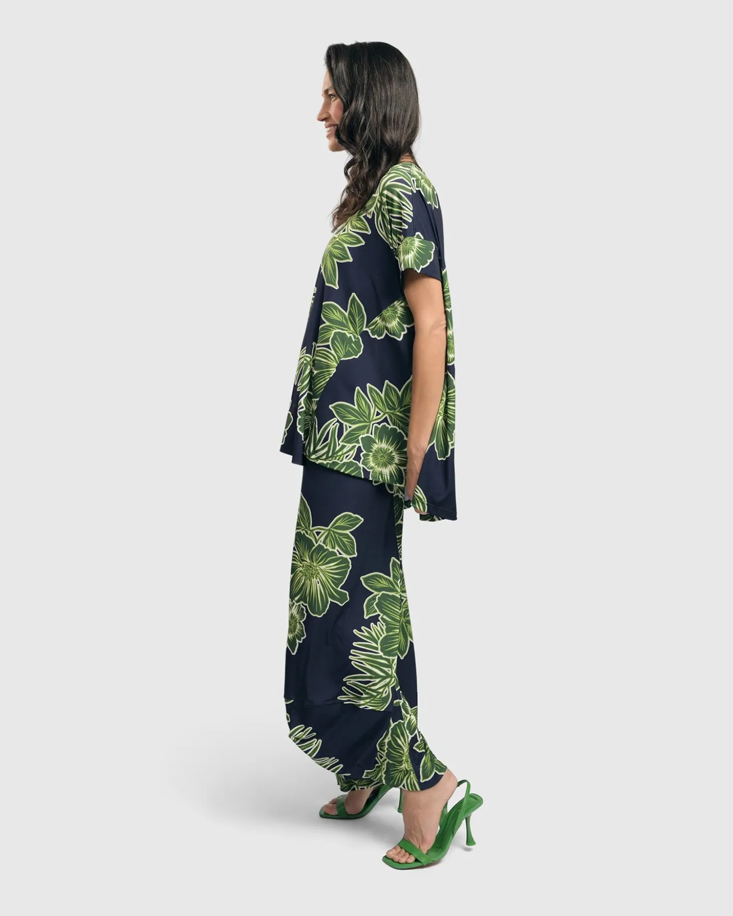 Women Alembika Paradise Punto Pants, Royal/Green