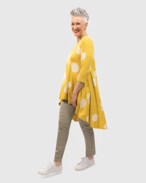 Women Alembika Perfect Swing Tunic Top, Canary Spots