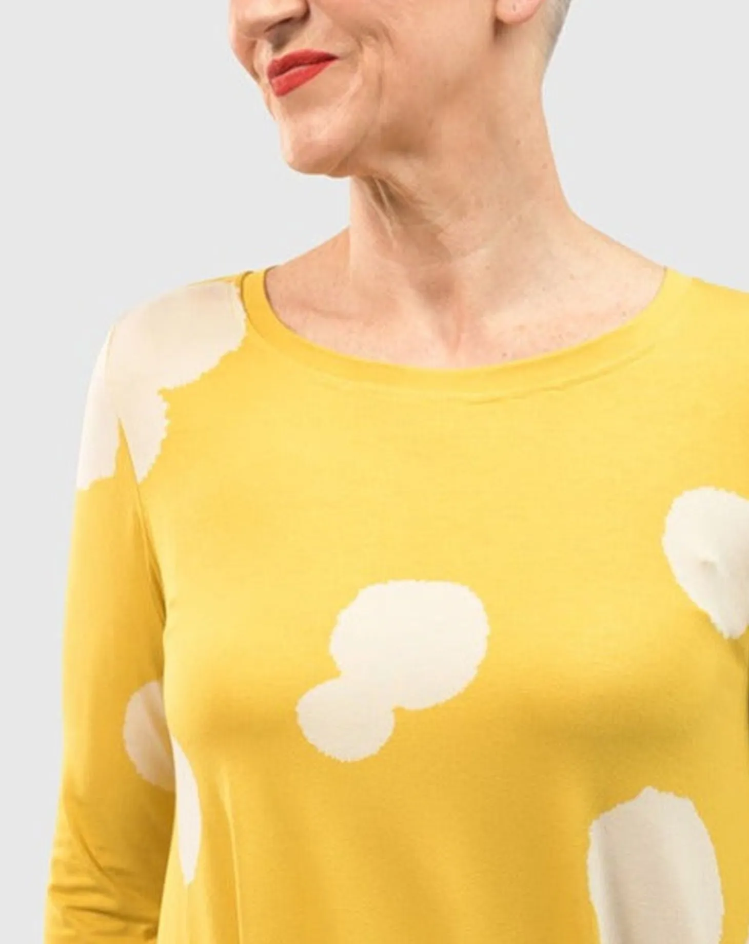 Women Alembika Perfect Swing Tunic Top, Canary Spots