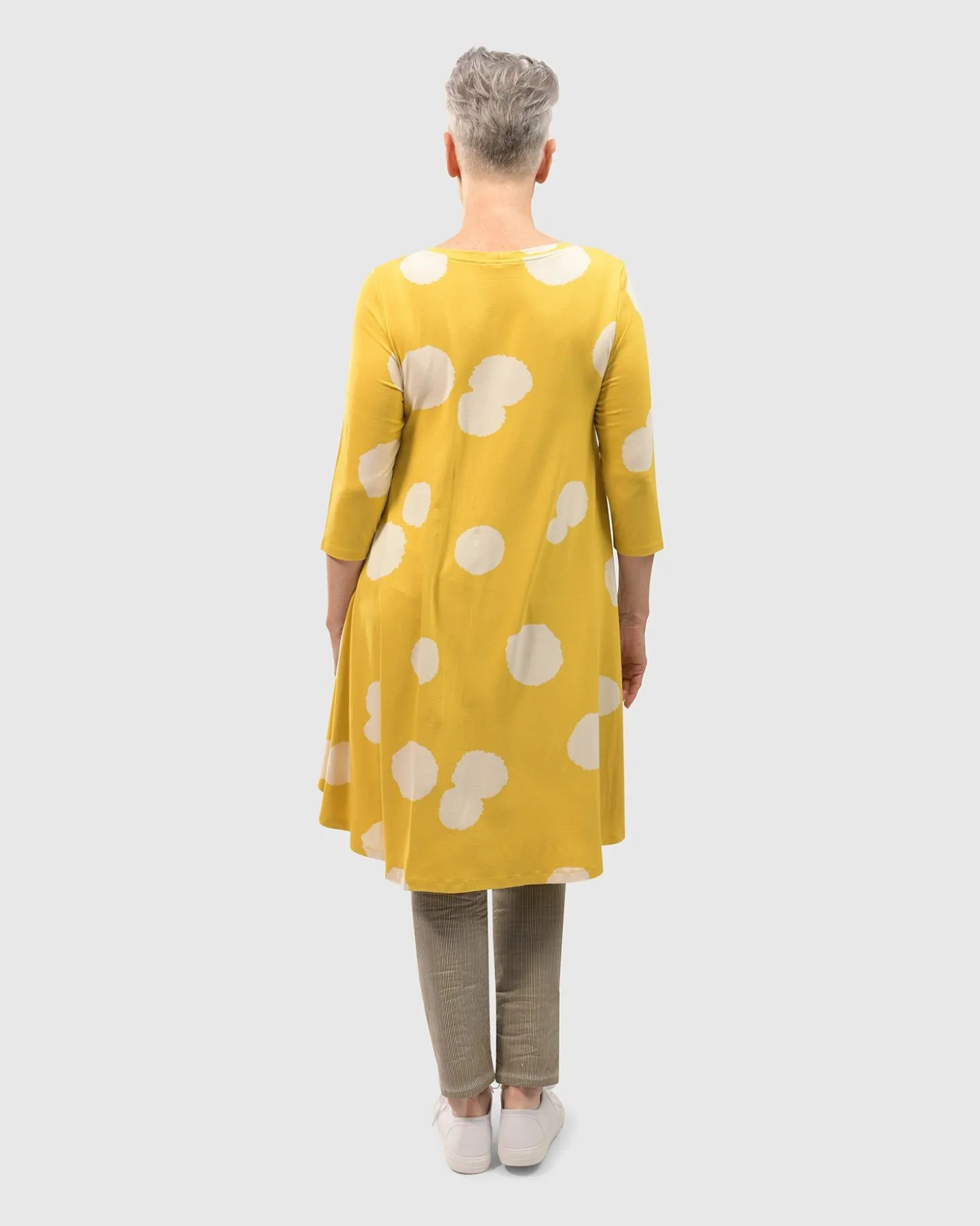 Women Alembika Perfect Swing Tunic Top, Canary Spots