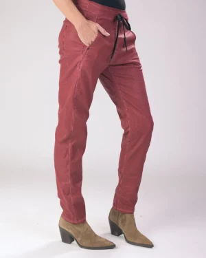 Women Alembika Pinstripe Iconic Stretch Jeans, Wine