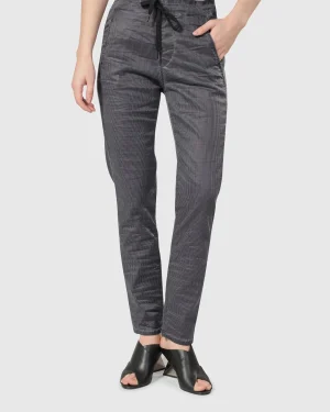 Women Alembika Pinstripe Iconic Stretch Jeans, Navy Wash