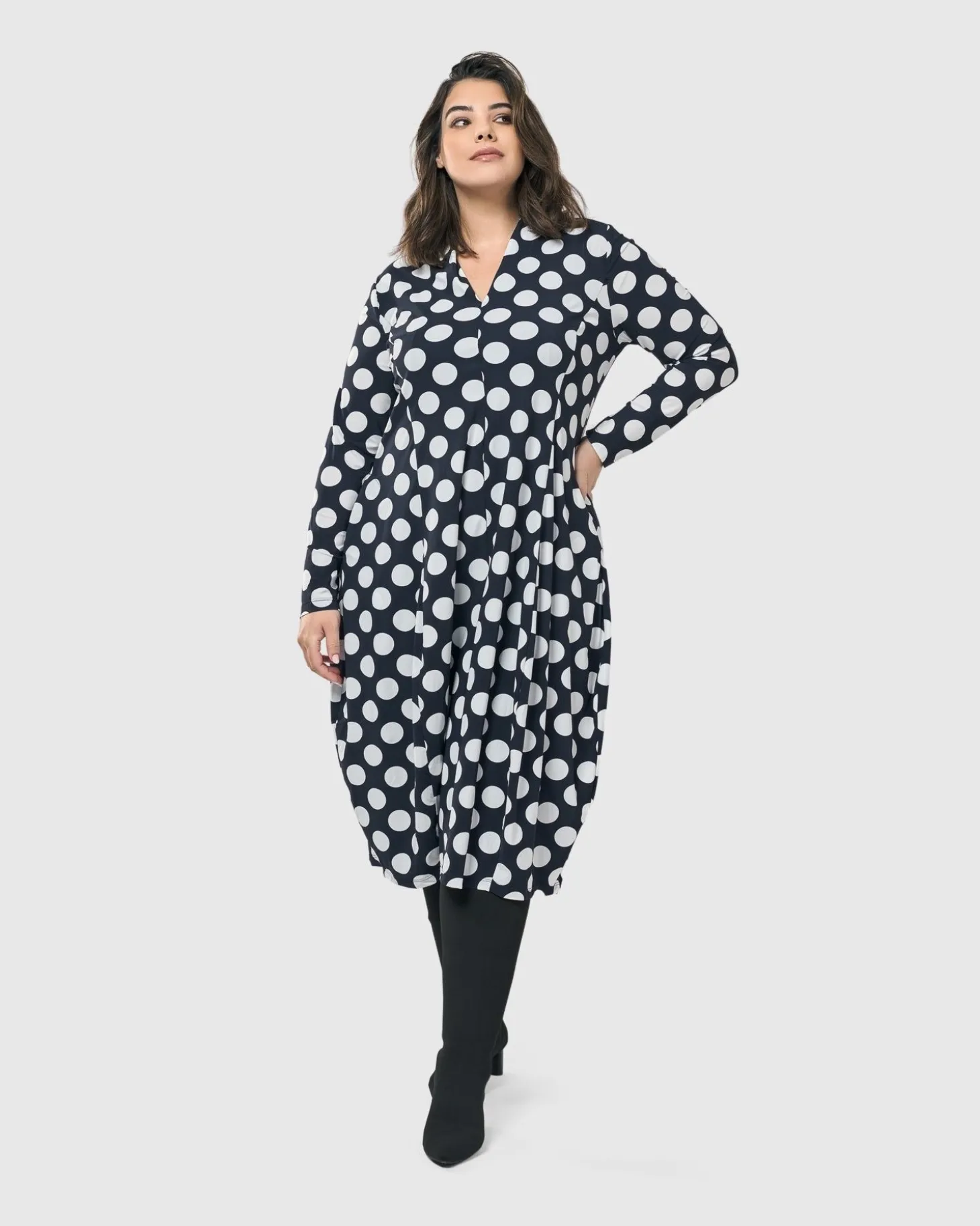 Women Alembika Piper Cocoon Dress, Circles