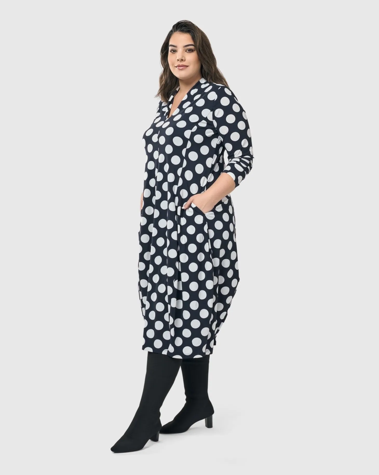 Women Alembika Piper Cocoon Dress, Circles