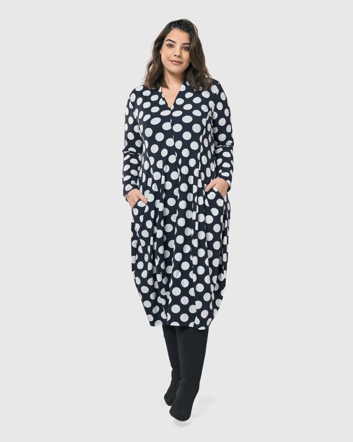 Women Alembika Piper Cocoon Dress, Circles