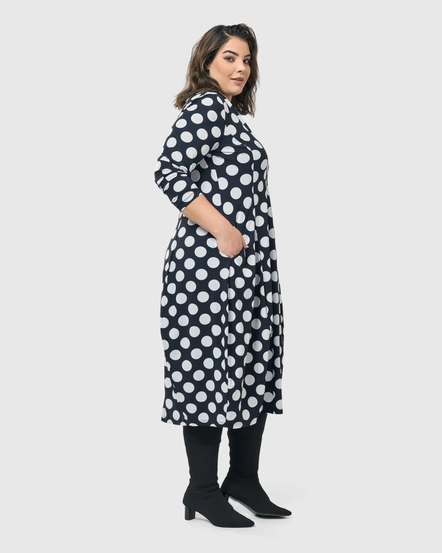 Women Alembika Piper Cocoon Dress, Circles