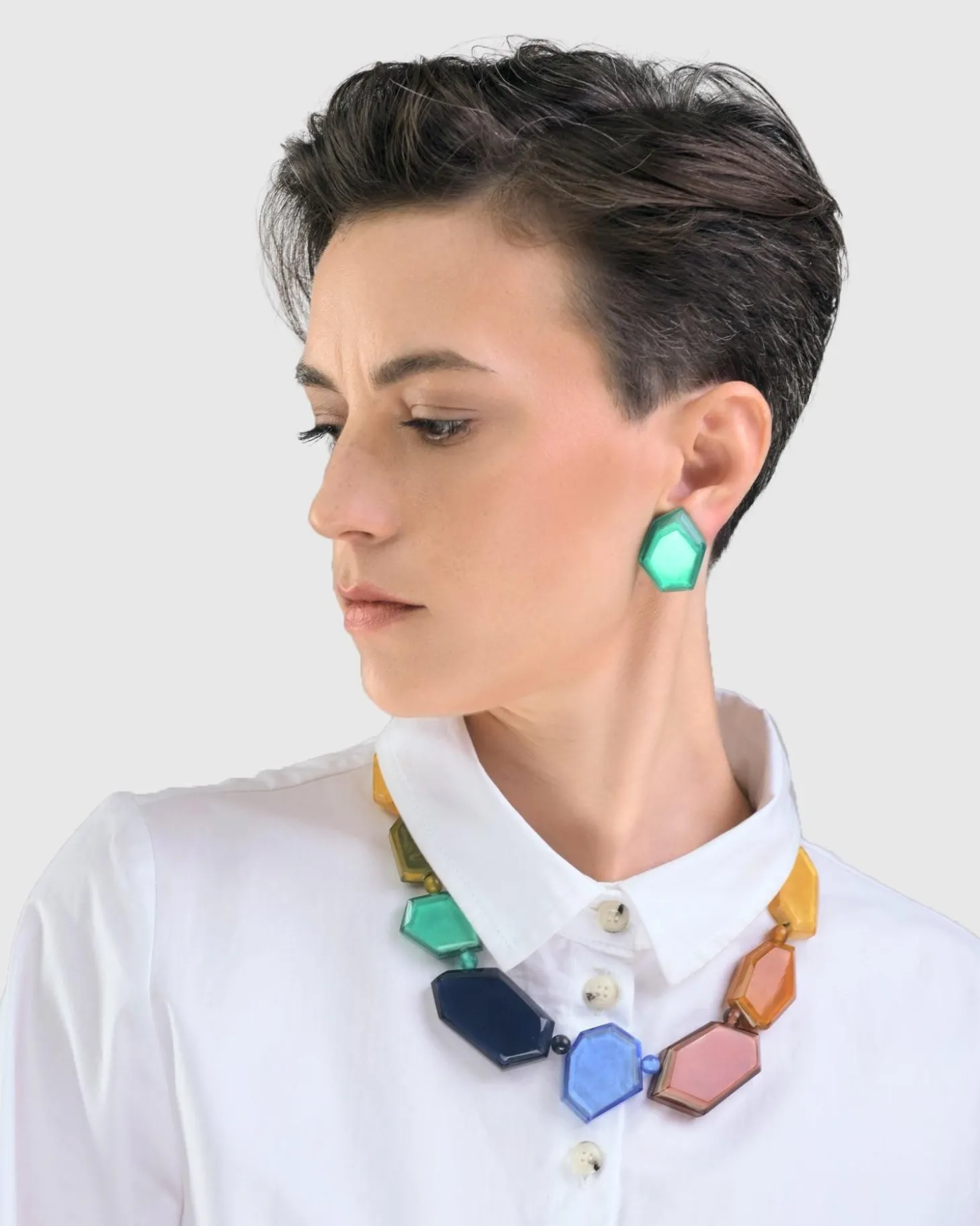 Women Alembika Rainbow Faceted Bead Necklace, Multi