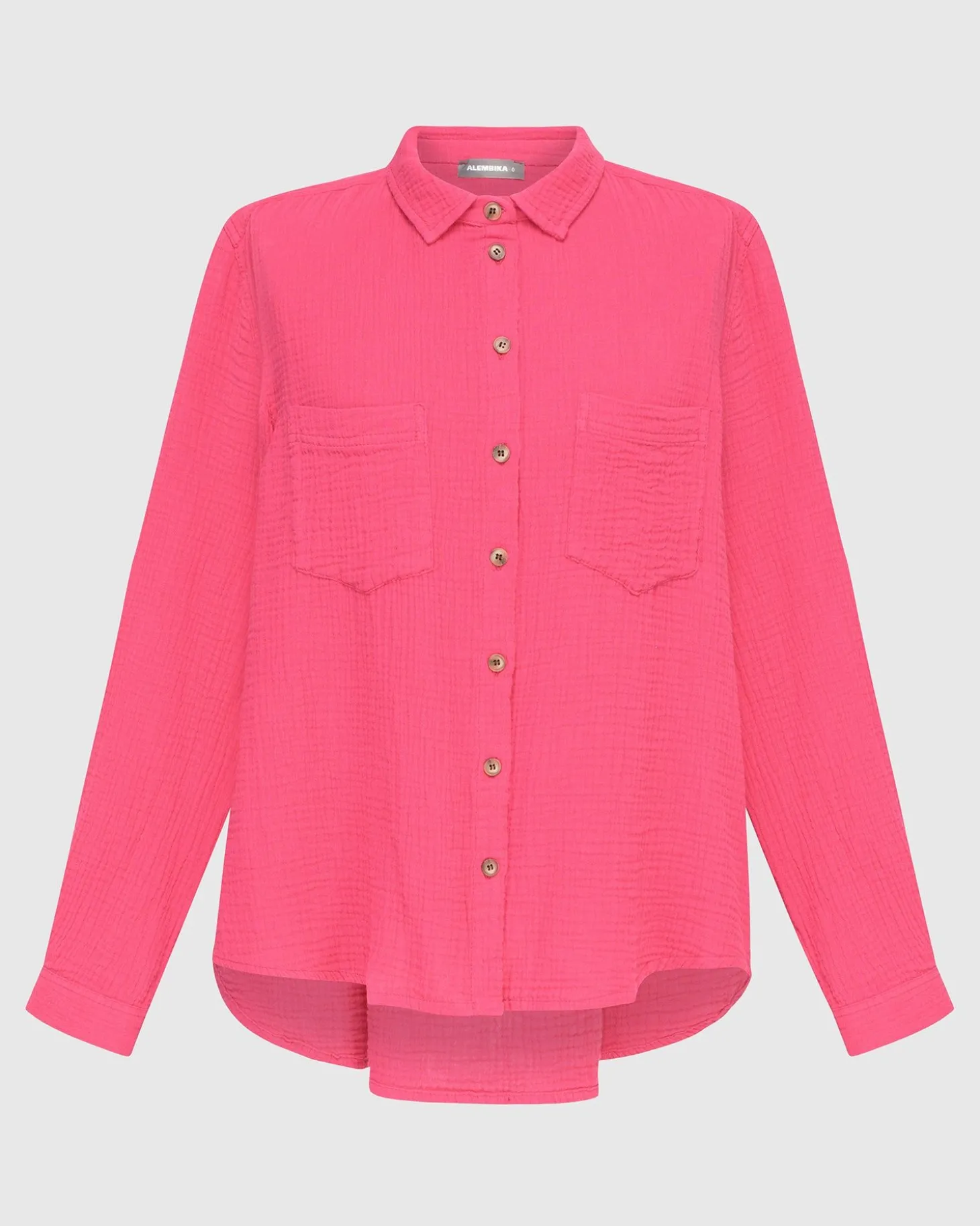 Women Alembika Recreation Button Down Top, Fuchsia