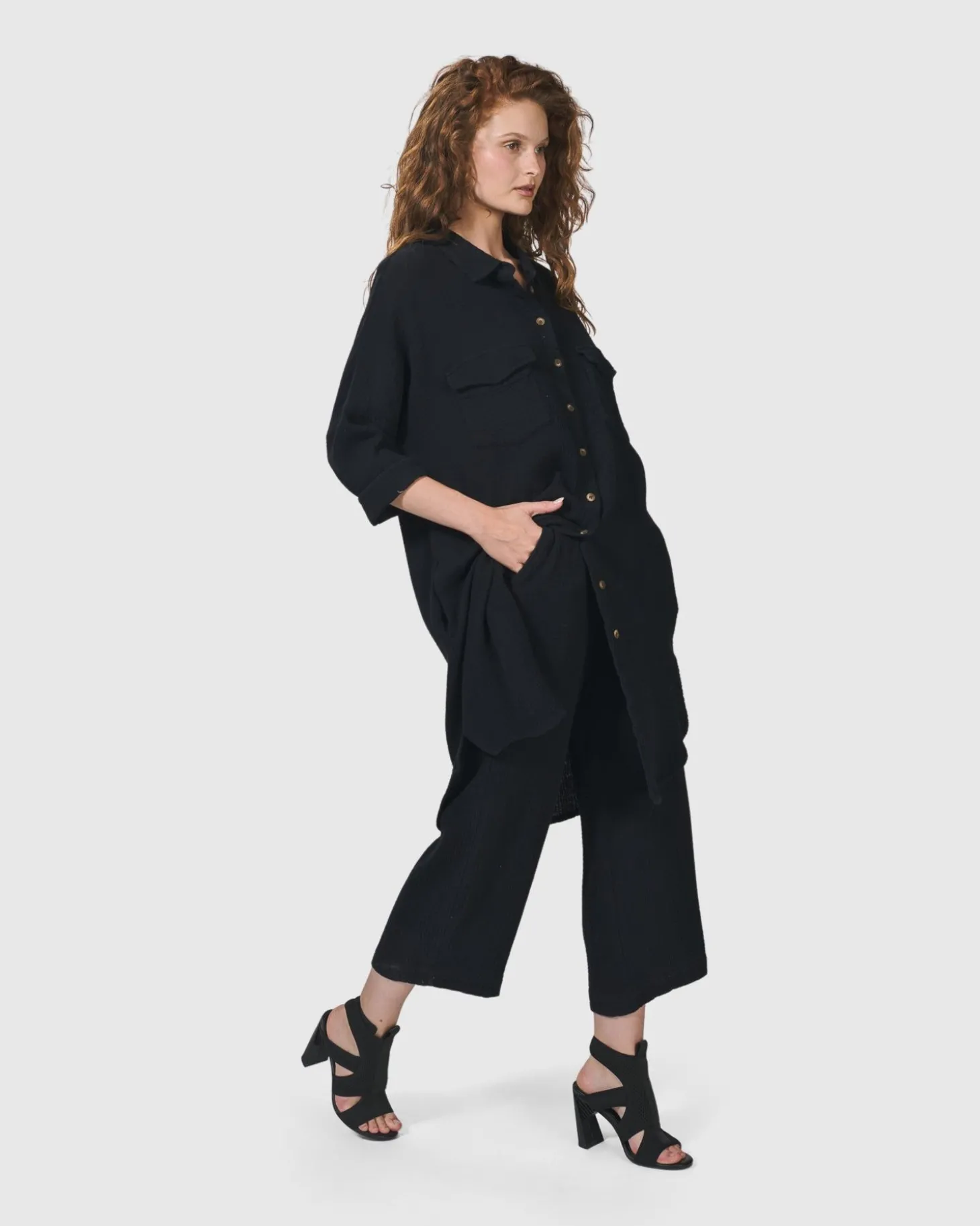 Women Alembika Recreation Shirt Dress, Black