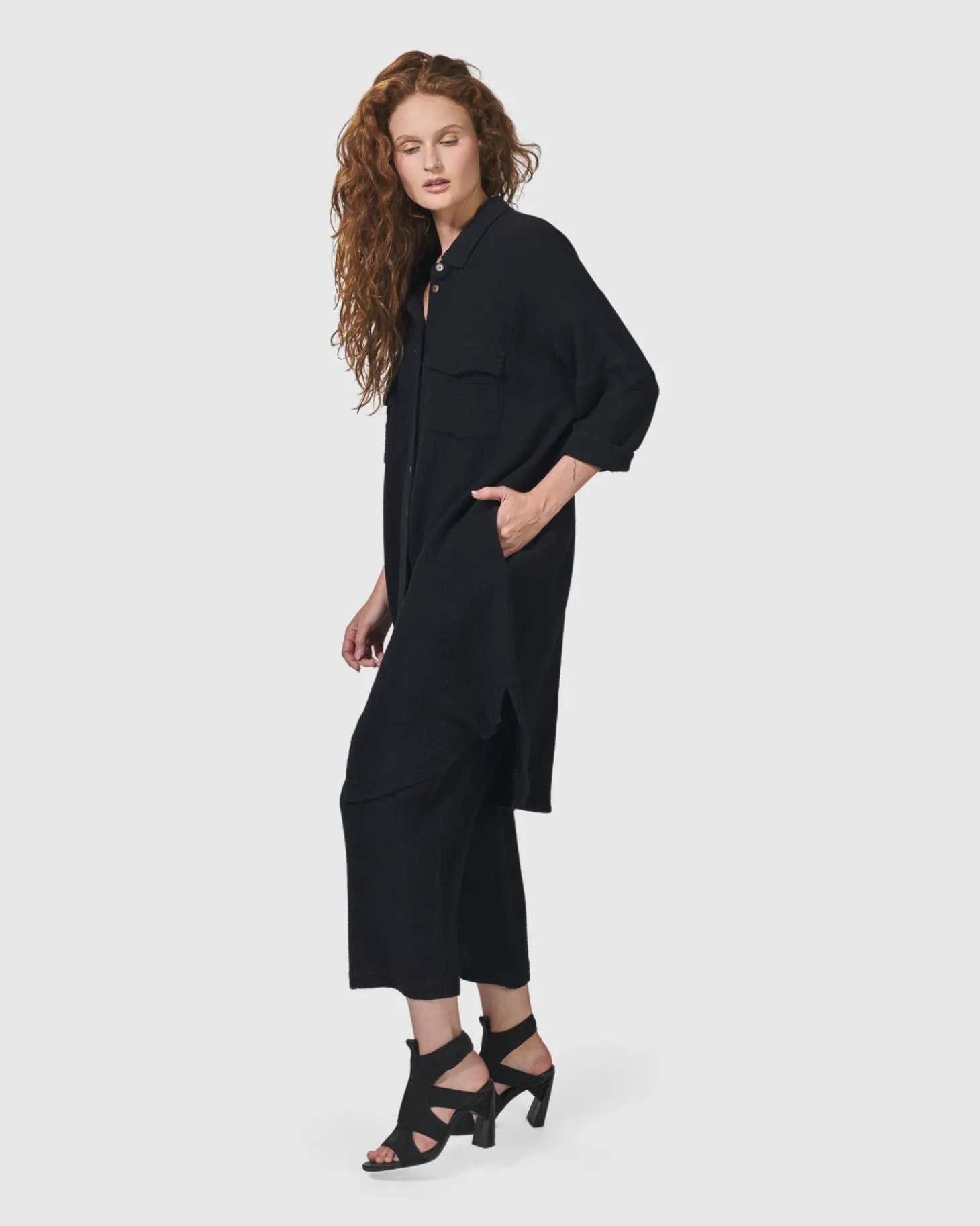 Women Alembika Recreation Shirt Dress, Black