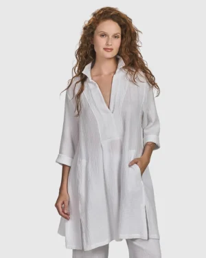 Women Alembika Recreation Tunic Top, White