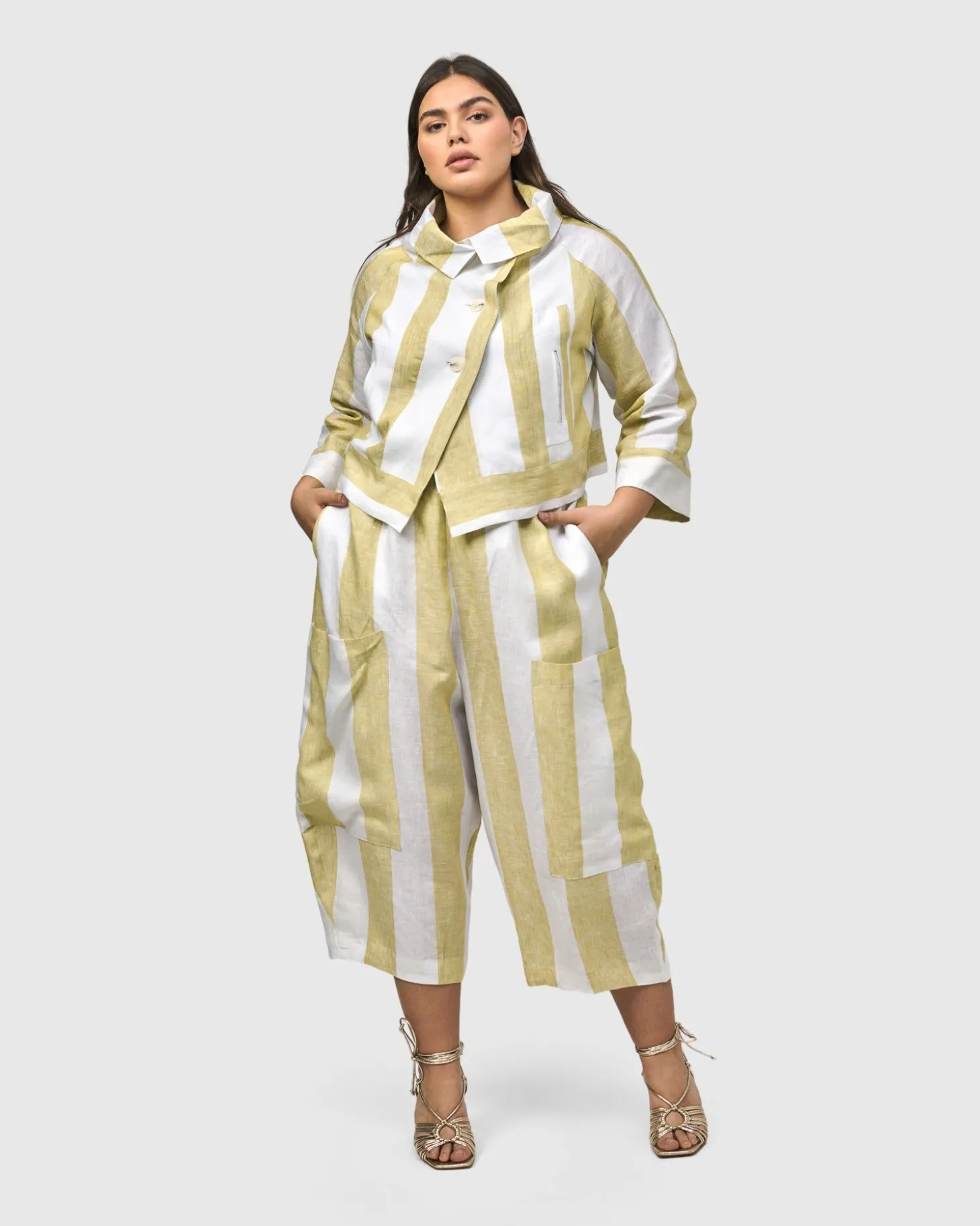 Women Alembika Riposo A-Line Jacket, Citron