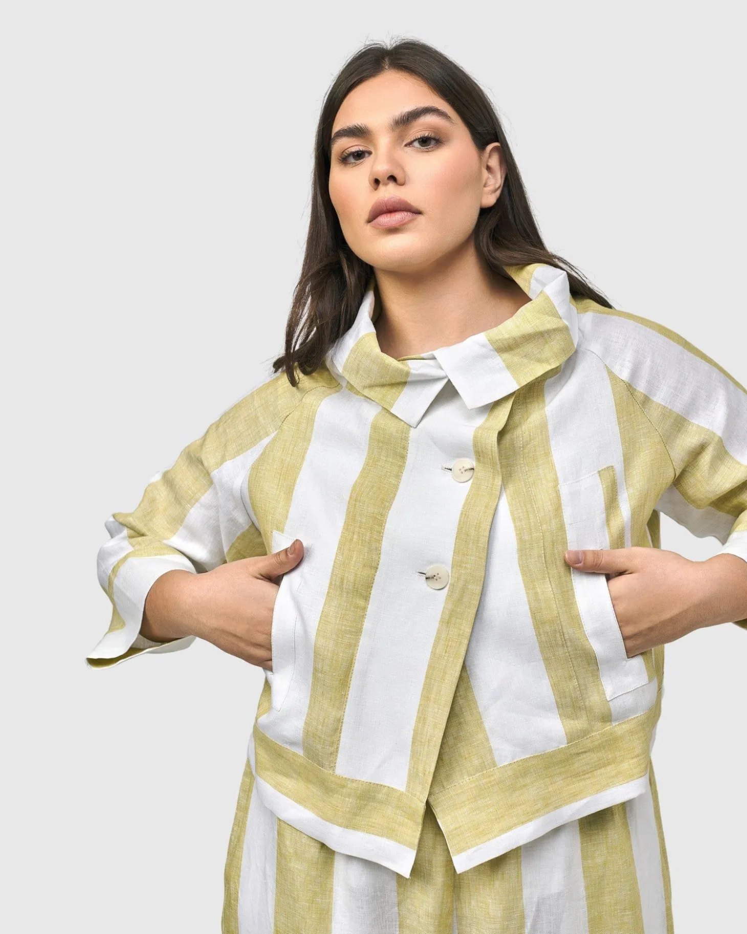 Women Alembika Riposo A-Line Jacket, Citron