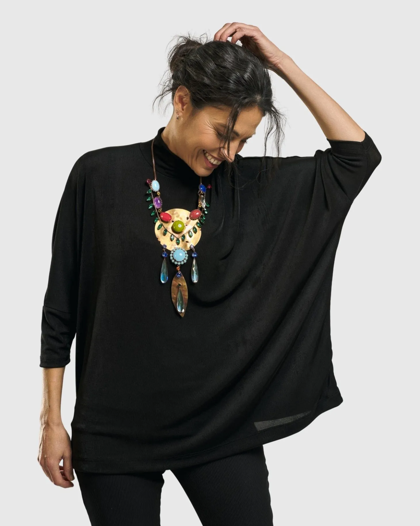 Women Alembika Rookie Mockneck Top, Black