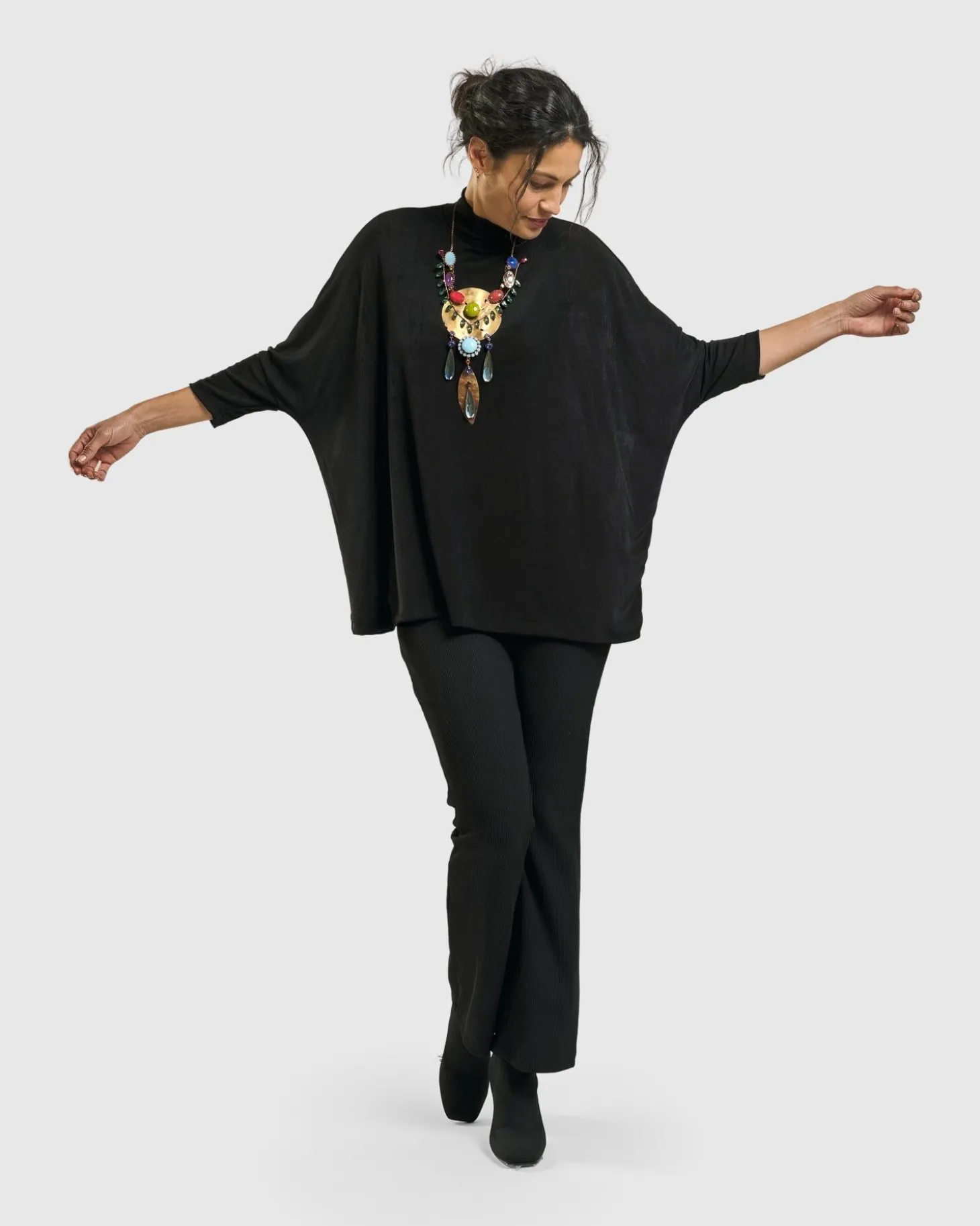 Women Alembika Rookie Mockneck Top, Black