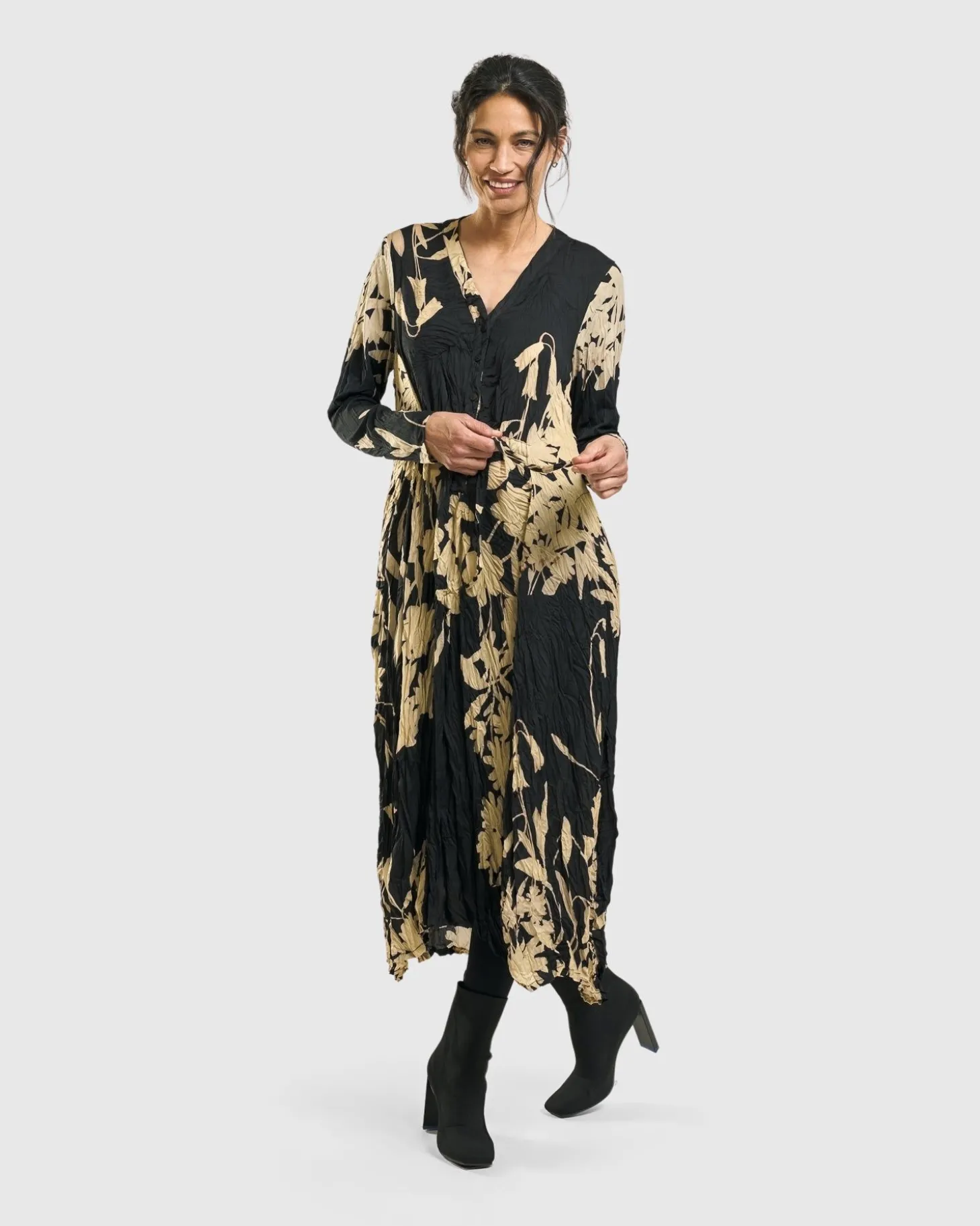 Women Alembika Rosemary Crinkle Tie Dress, Floral