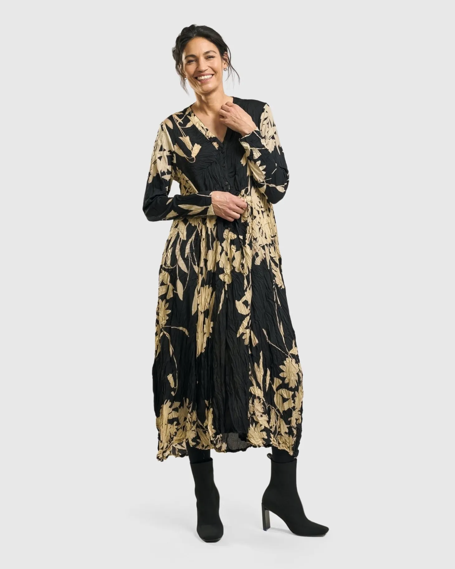 Women Alembika Rosemary Crinkle Tie Dress, Floral