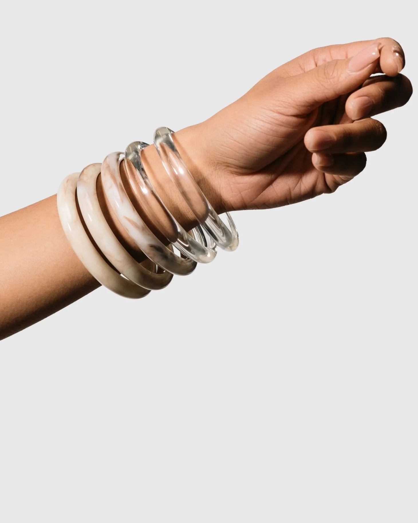 Women Alembika Rounded Bangle Bracelet, Oat