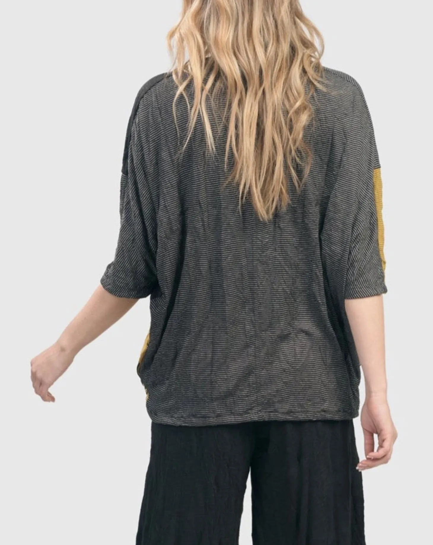 Women Alembika Ru Crinkle Dolman Top, Yellow