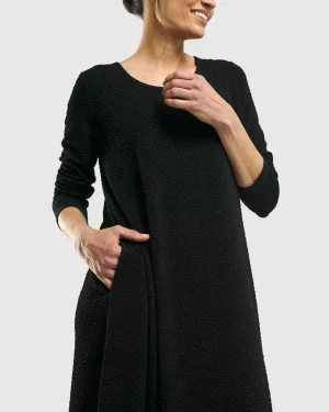 Women Alembika Sabrina A-Line Dress, Black