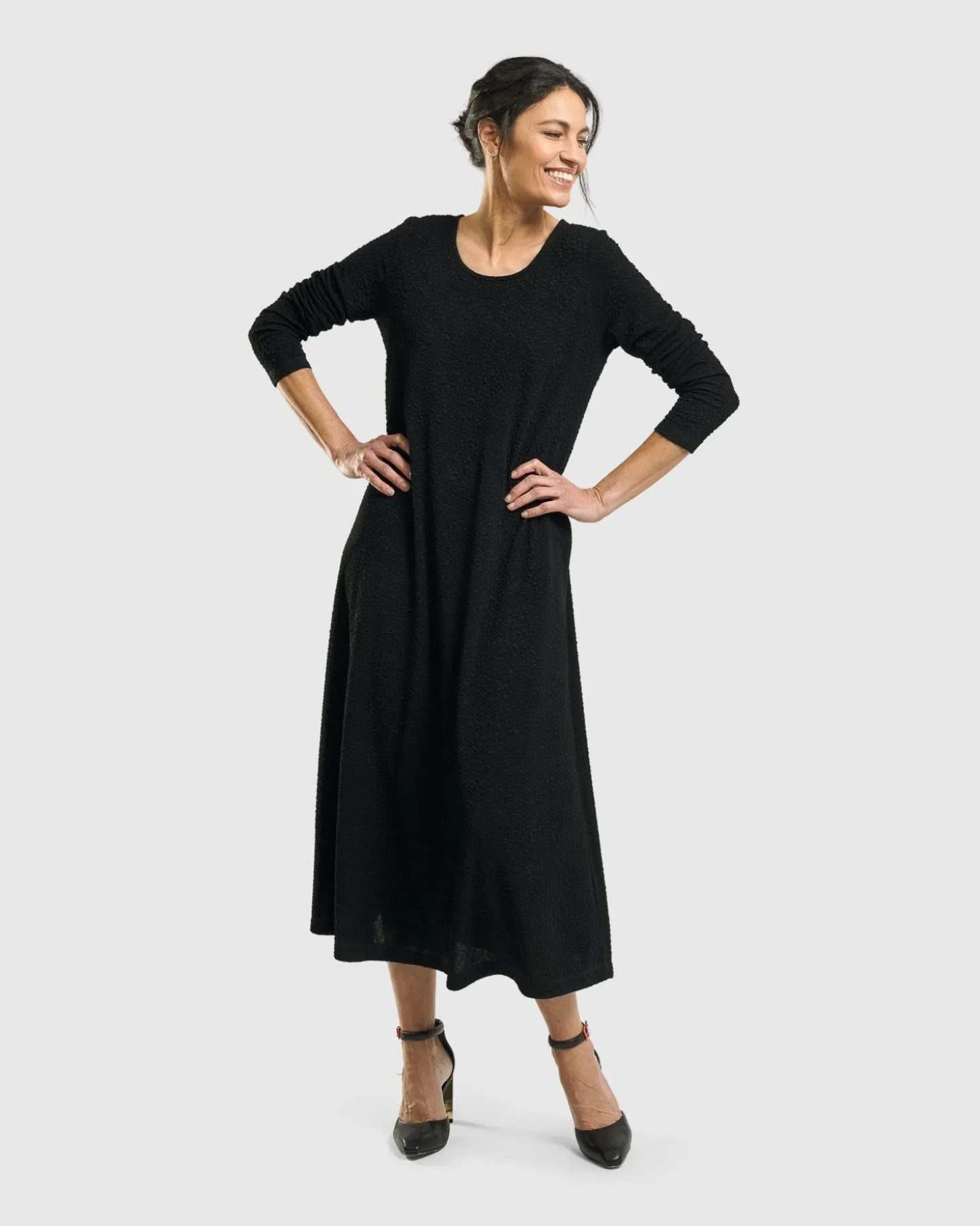 Women Alembika Sabrina A-Line Dress, Black