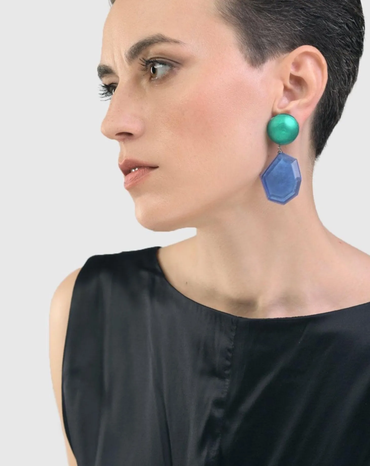 Women Alembika Sea & Sky Drop Earrings, Green/Blue