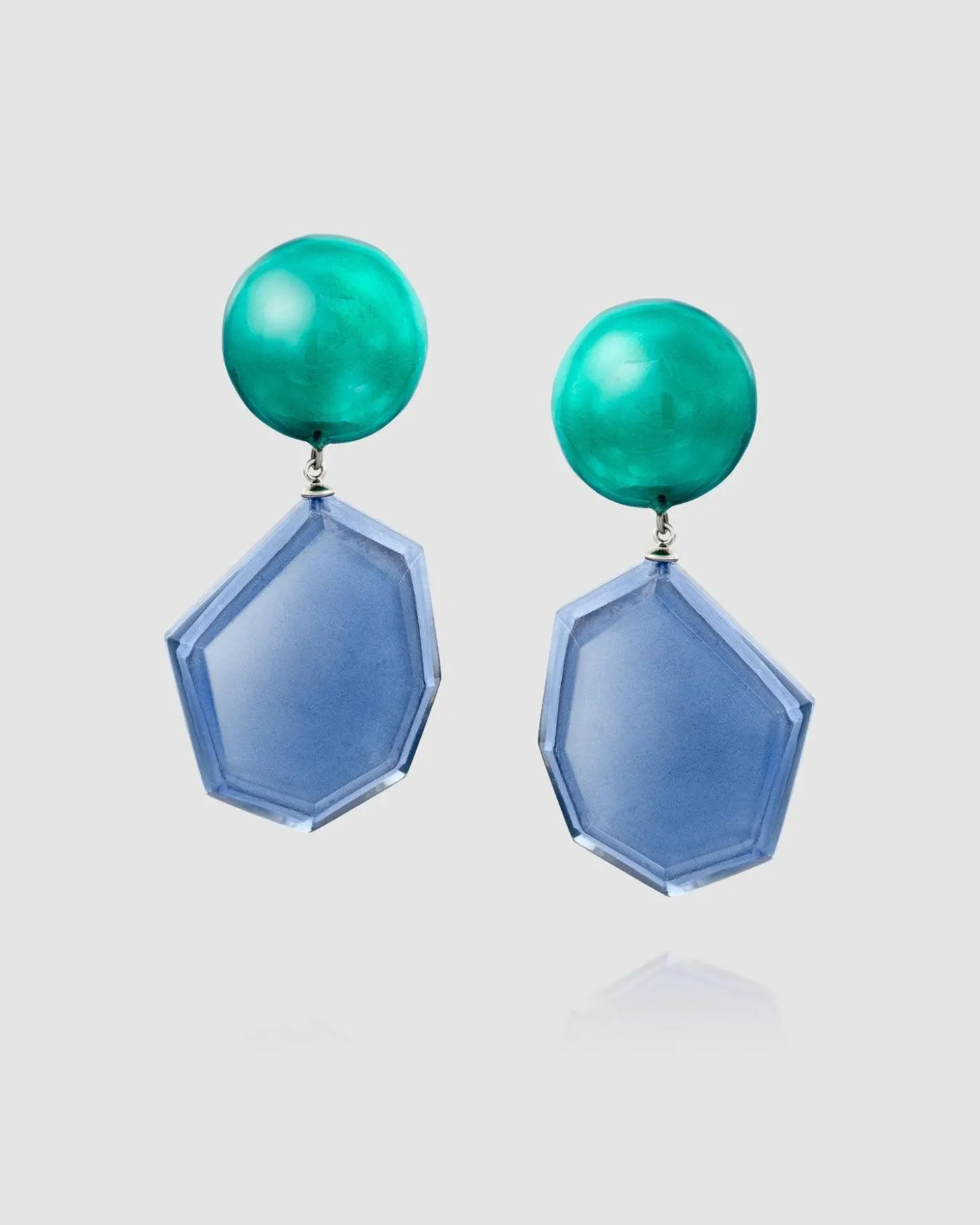 Women Alembika Sea & Sky Drop Earrings, Green/Blue