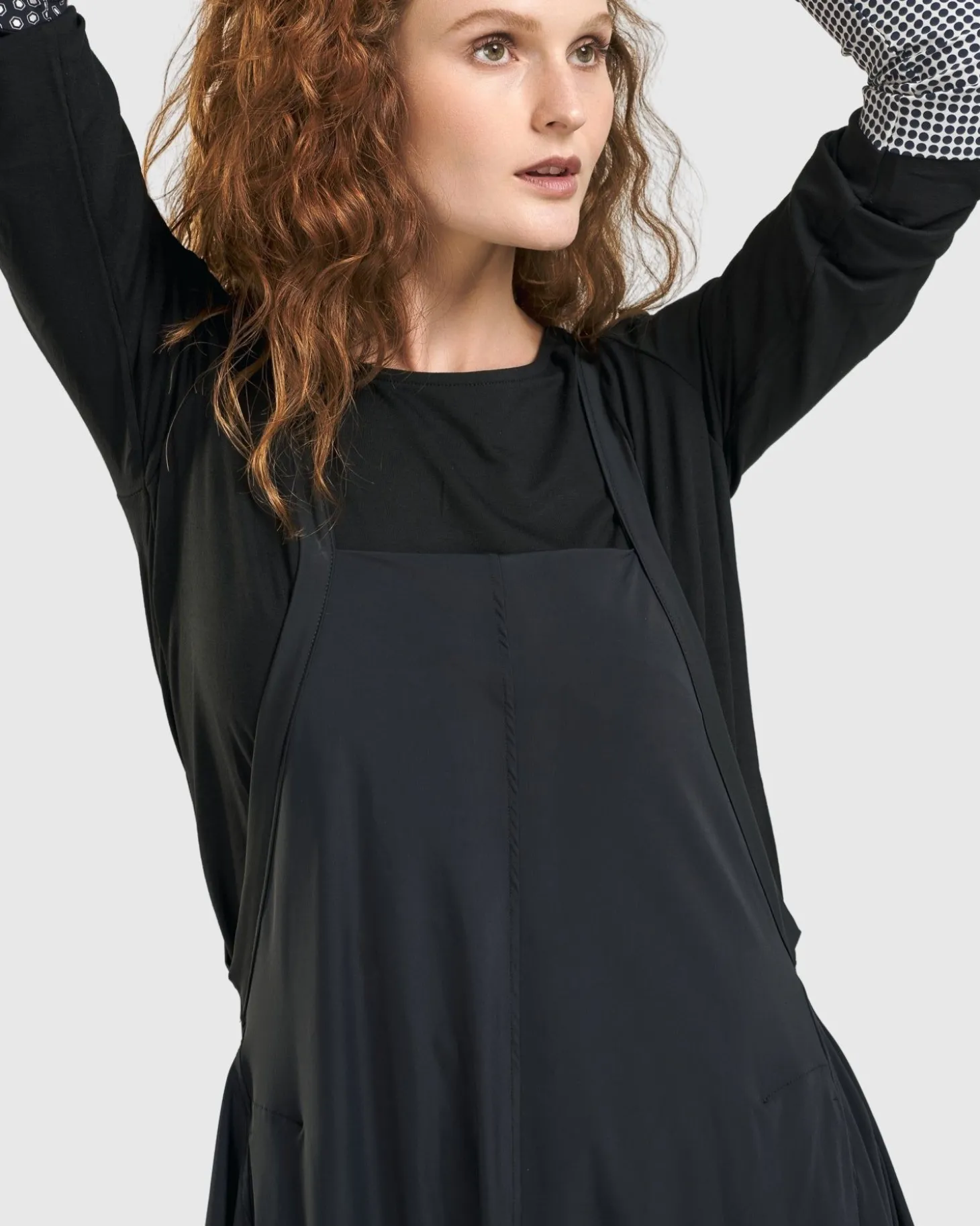 Women Alembika Shelley Apron Dress, Black