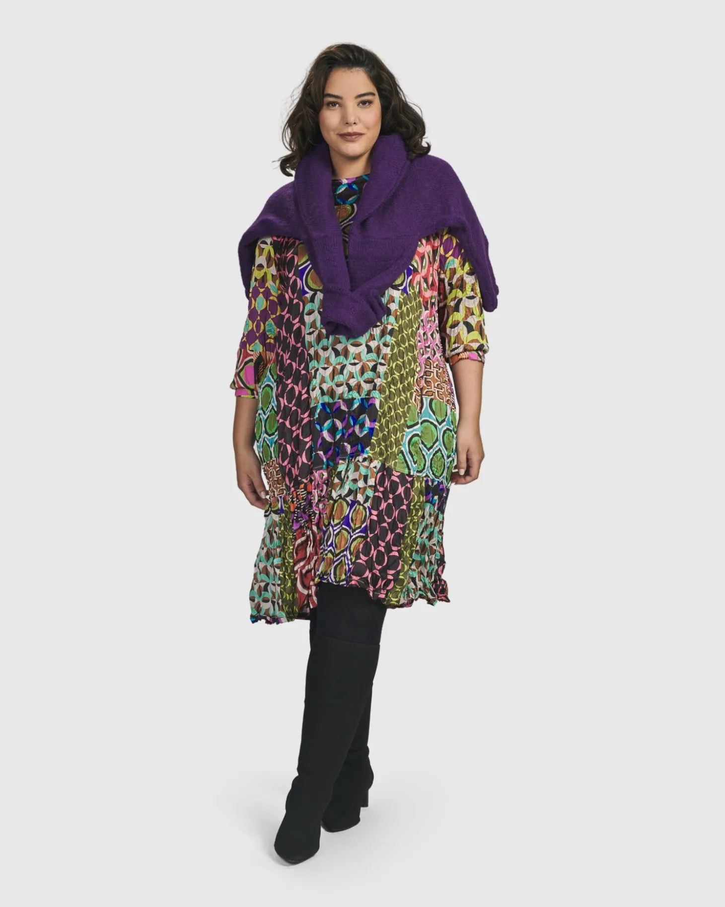 Women Alembika Siesta Oversized Sweater, Purple