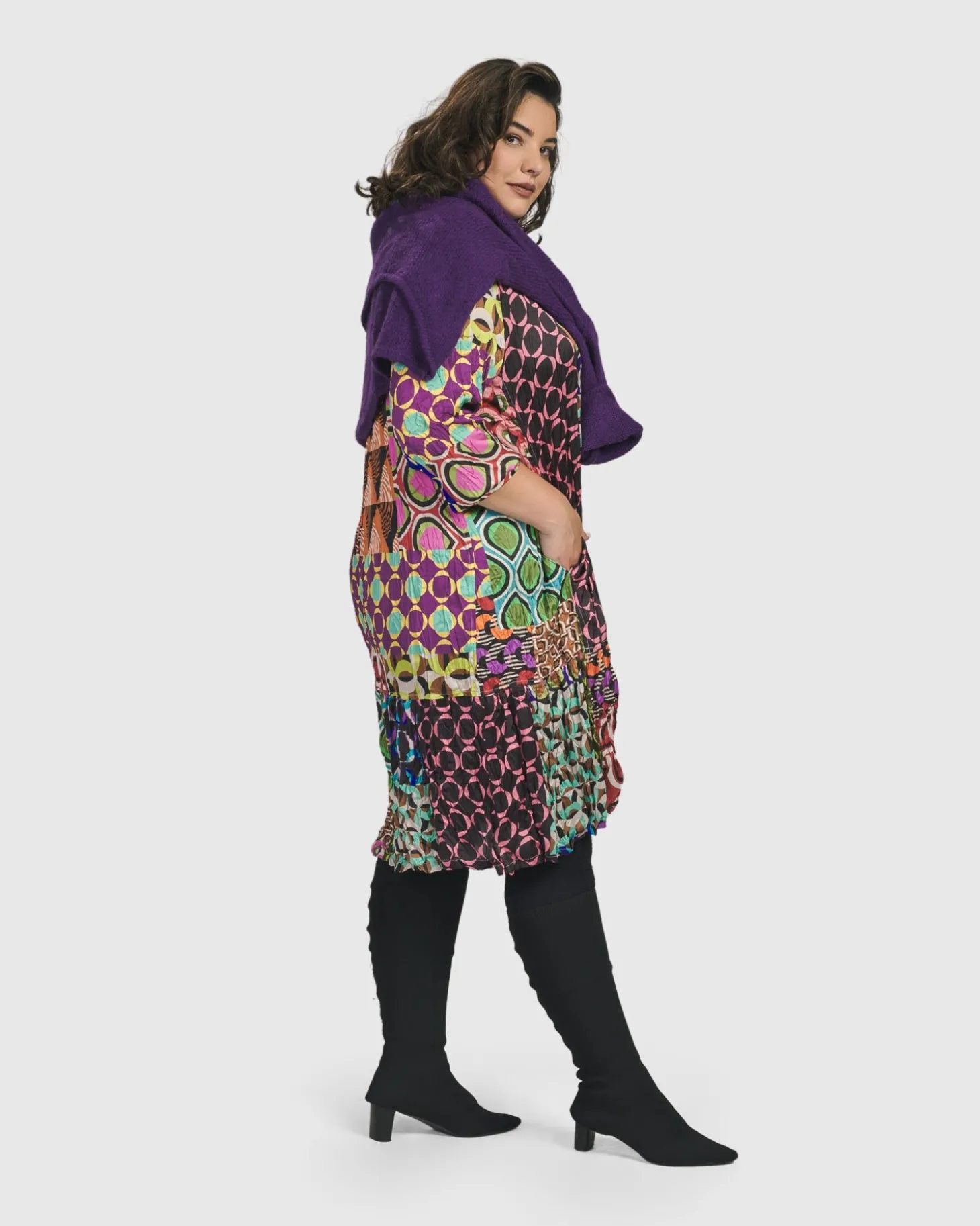 Women Alembika Siesta Oversized Sweater, Purple