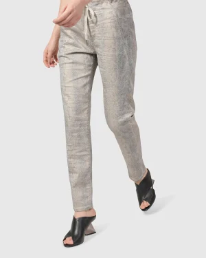 Women Alembika Snake Iconic Stretch Jeans, Ecru