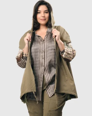 Women Alembika Soft Twill Drawstring Vest, Khaki