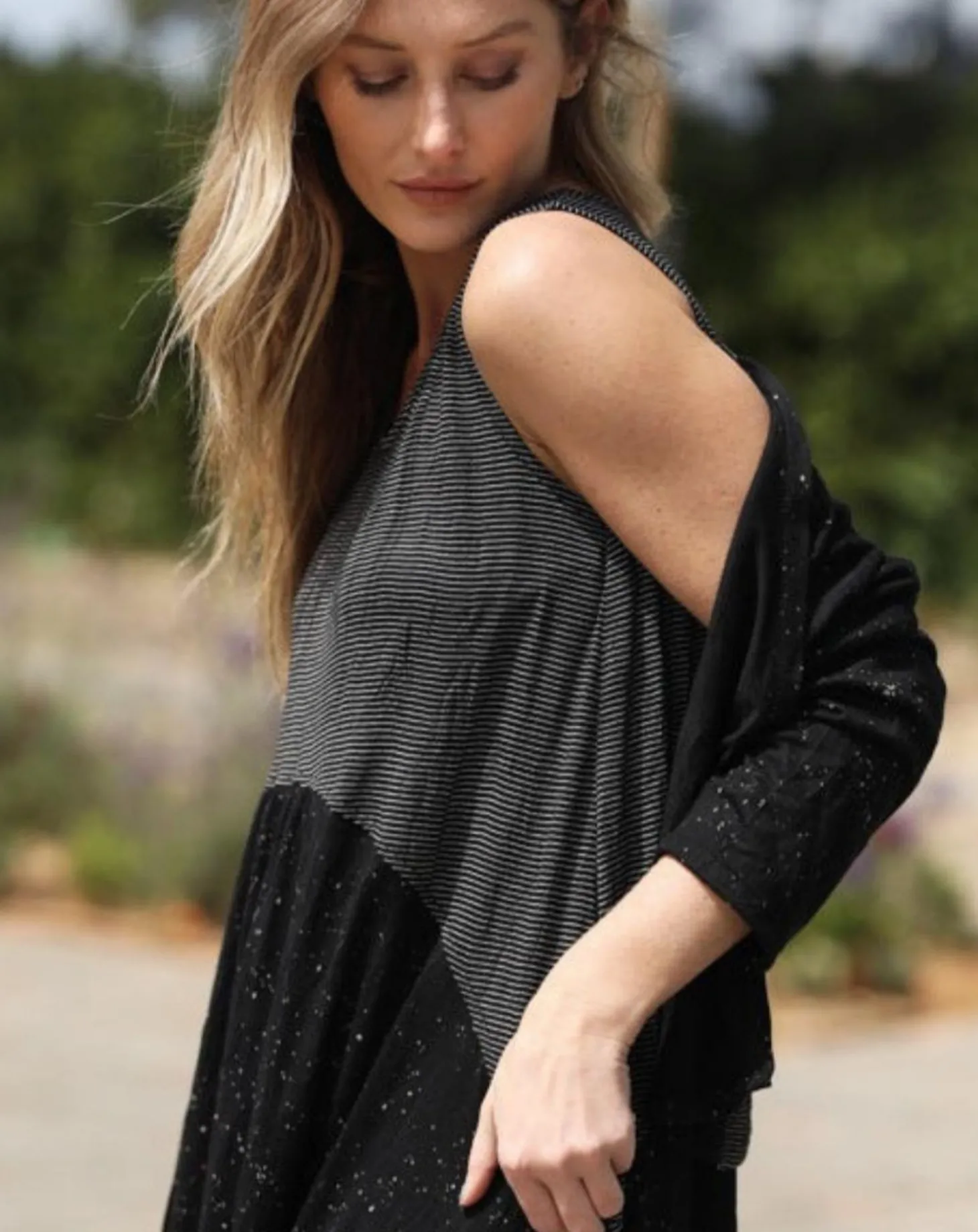 Women Alembika Sprinkle Crinkle Tank Dress, Black