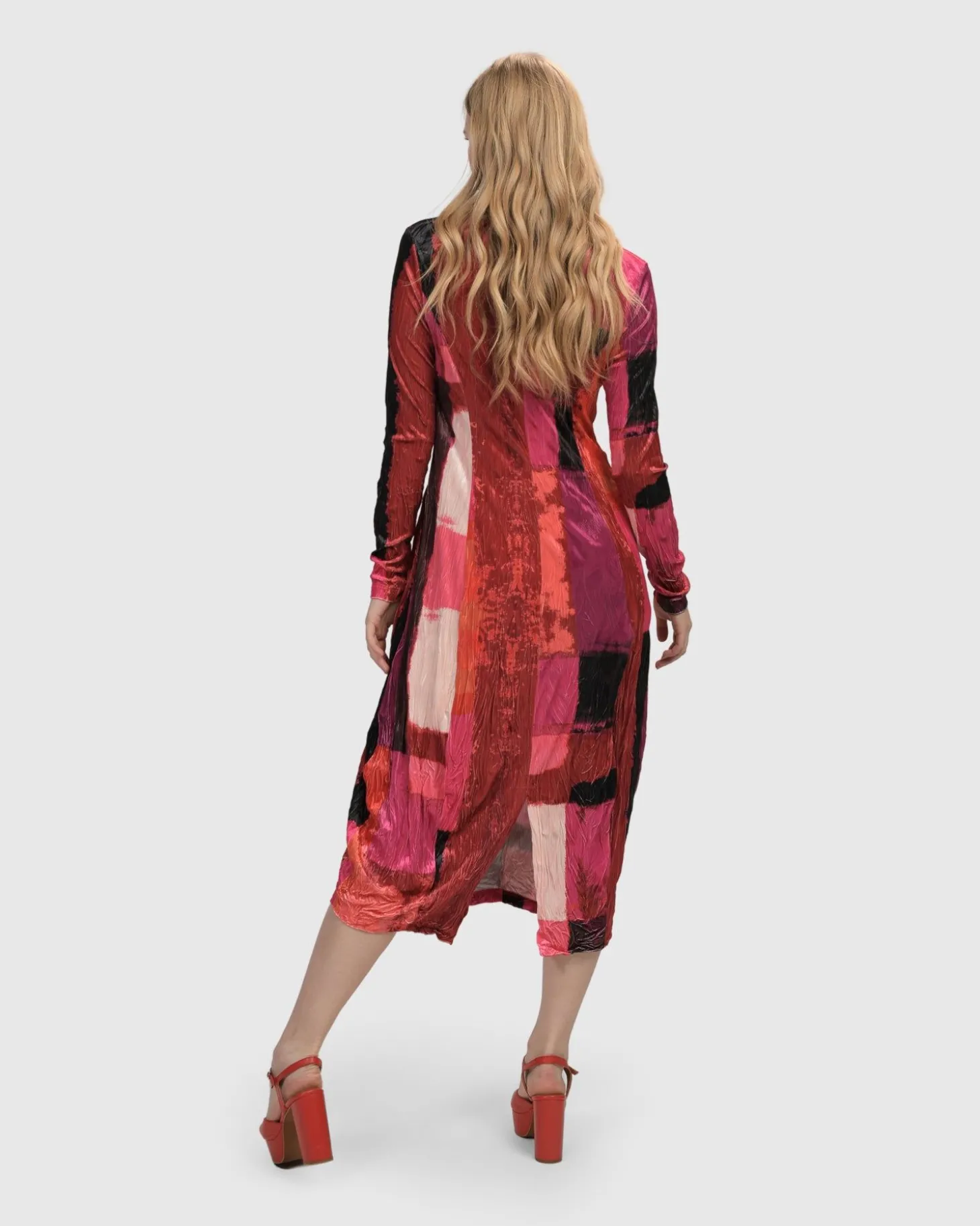 Women Alembika Sunset Strip Cocoon Dress, Magenta