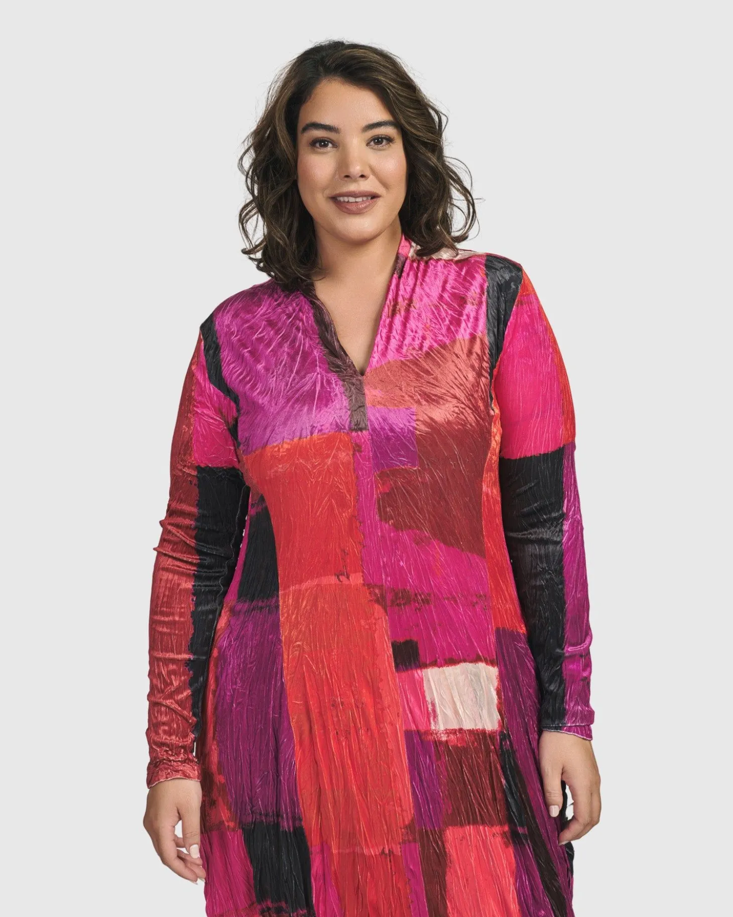 Women Alembika Sunset Strip Cocoon Dress, Magenta