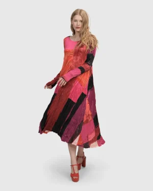 Women Alembika Sunset Strip Maxi Dress, Magenta