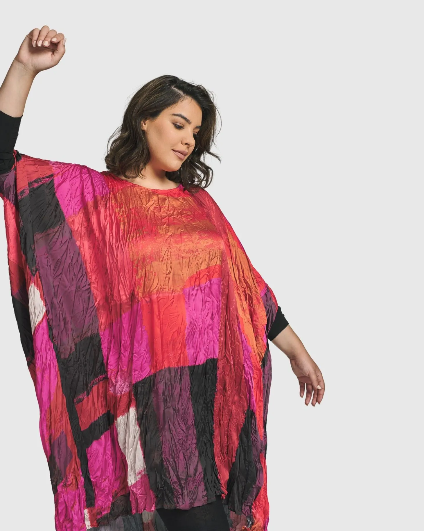 Women Alembika Sunset Strip Muumuu Dress, Magenta