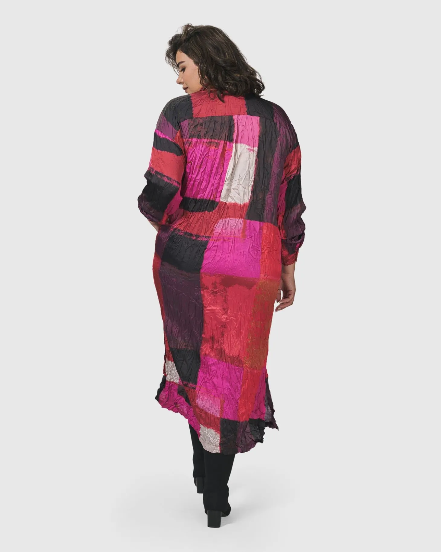 Women Alembika Sunset Strip Shirt Dress, Magenta